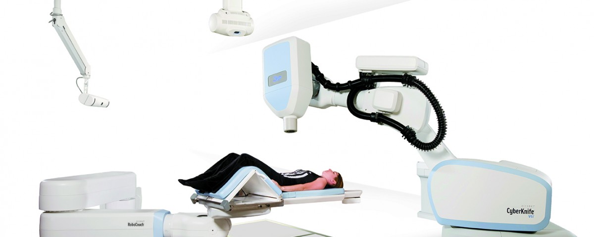 Patient receiving treatment from the CyberKnife System at Phoenix CyberKnife